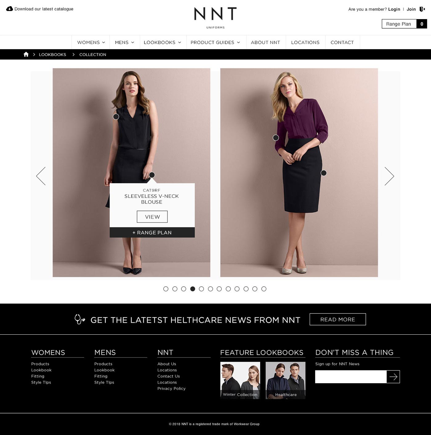 NNT Lookbook Page UI Design